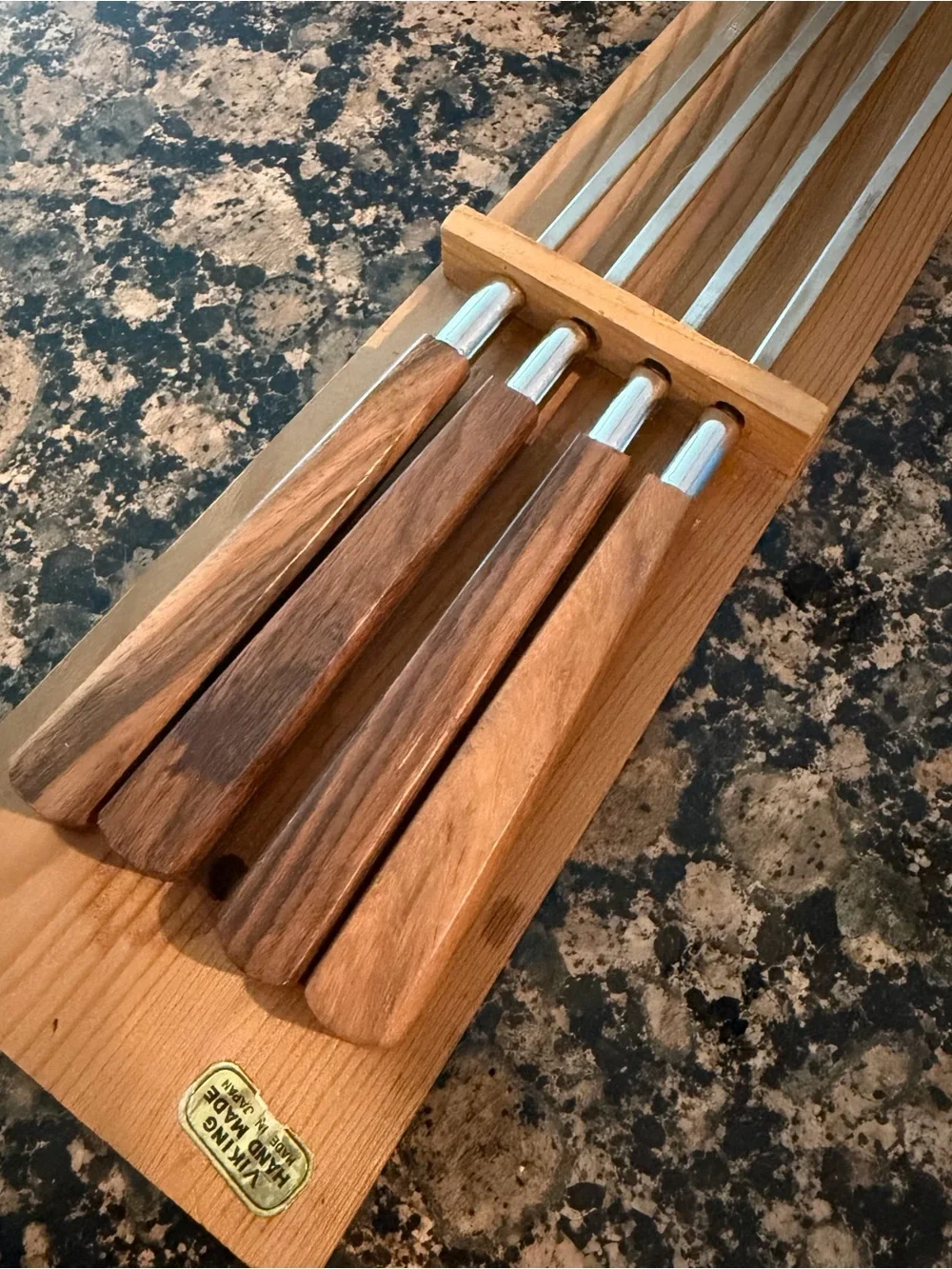 Vintage 1960s Mid Century Modern Decor Set of 4 BBQ Shish Kabob Fondue Skewers